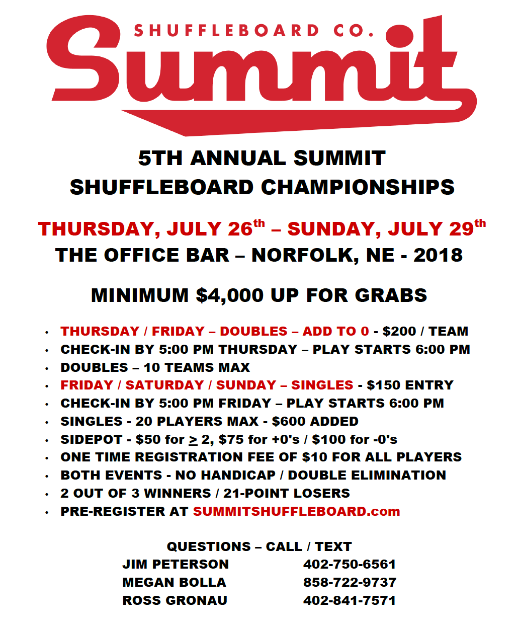 Table Shuffleboard Association site